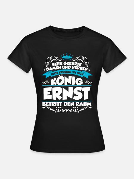 Ernst Name Design - Frauen T-Shirt - Schwarz