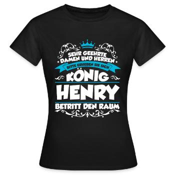 Henry Name Design - Frauen T-Shirt - Schwarz - Vorne - AI Model Female 172 dark (172cm)