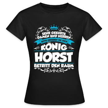Horst Name Design - Frauen T-Shirt - Schwarz - Vorne - AI Model Female 172 dark (172cm)