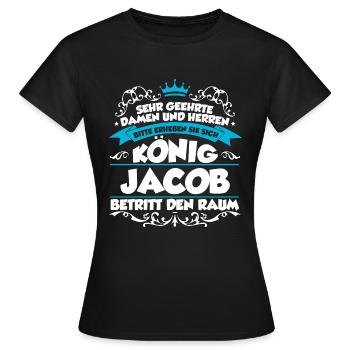 Jacob Name Design - Frauen T-Shirt - Schwarz - Vorne - AI Model Female 172 dark (172cm)