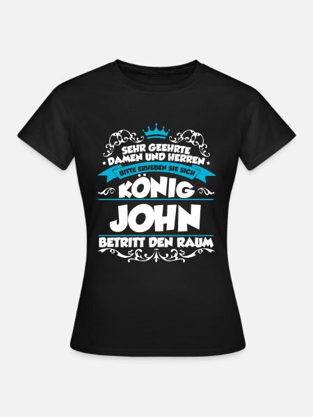 John Name Design - Frauen T-Shirt - Schwarz