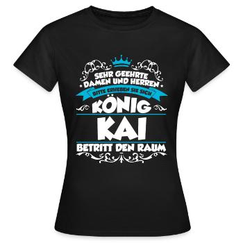 Kai Name Design - Frauen T-Shirt - Schwarz - Vorne - AI Model Female 172 dark (172cm)