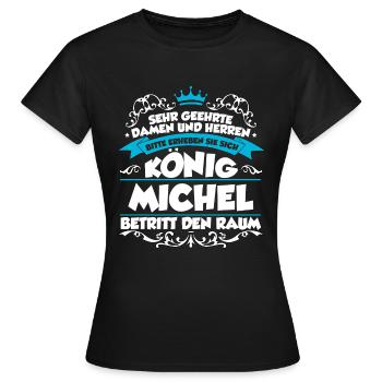 Michel Name Design - Frauen T-Shirt - Schwarz - Vorne - AI Model Female 172 dark (172cm)