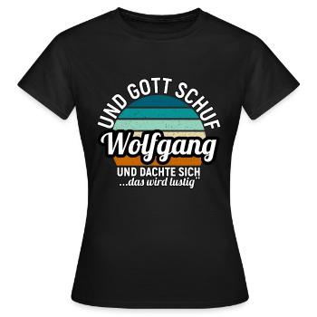 Wolfgang - Frauen T-Shirt - Schwarz - Vorne - AI Model Female 172 dark (172cm)