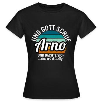Arthur - Frauen T-Shirt - Schwarz - Vorne - AI Model Female 172 dark (172cm)