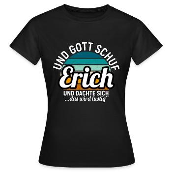 Ernst - Frauen T-Shirt - Schwarz - Vorne - AI Model Female 172 dark (172cm)