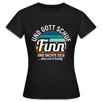 Frank - Frauen T-Shirt - Schwarz - Vorne - AI Model Female 172 dark (172cm)