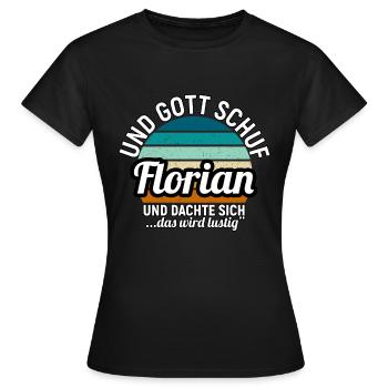 Franz - Frauen T-Shirt - Schwarz - Vorne - AI Model Female 172 dark (172cm)