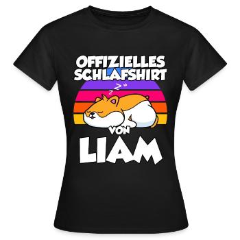 Offizielles Schlafshirt Von Liam - Frauen T-Shirt - Schwarz - Vorne - AI Model Female 172 dark (172cm)