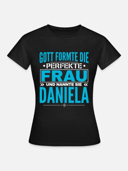 Daniela Name Design - Frauen T-Shirt - Schwarz