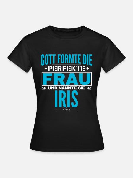Iris Name Design - Frauen T-Shirt - Schwarz