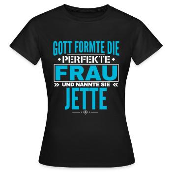 Conception du nom de Jette - T-shirt Femme - noir - Devant - AI Model Female 172 dark (172cm)
