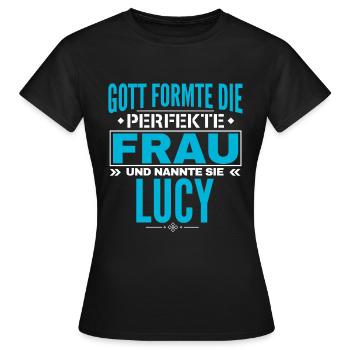 Lucy Name Design - Frauen T-Shirt - Schwarz - Vorne - AI Model Female 172 dark (172cm)