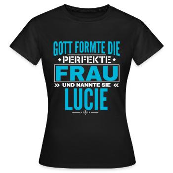 Lucie Name Design - Women's T-Shirt - black - Front - AI Model Female 172 dark (172cm)
