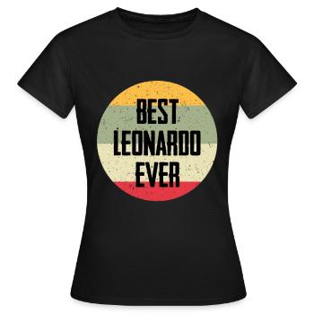 Le meilleur Leonardo de tous les temps - T-shirt Femme - noir - Devant - AI Model Female 172 dark (172cm)