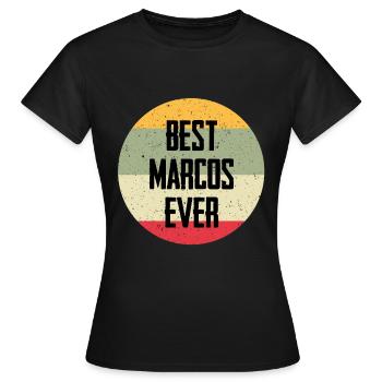 Le meilleur Marcos de tous les temps - T-shirt Femme - noir - Devant - AI Model Female 172 dark (172cm)