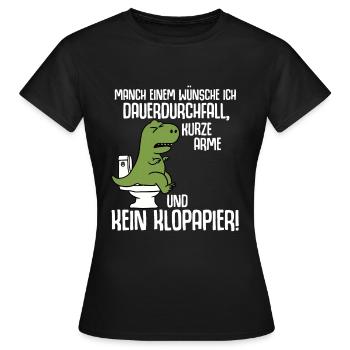 À certains, je souhaite une diarrhée permanente - T-shirt Femme - noir - Devant - AI Model Female 172 dark (172cm)