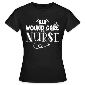 Wound Care Nurse - Women's T-Shirt - black - Front - AI Model Female 172 dark (172cm)