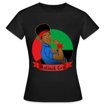 Martinican woman Flag Martinique - Women's T-Shirt - black - Front - AI Model Female 172 dark (172cm)