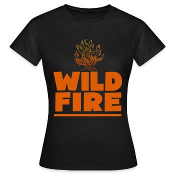 fire department wild fire - Fire brigade wild fire - Women's T-Shirt - black - Front - AI Model Female 172 dark (172cm)