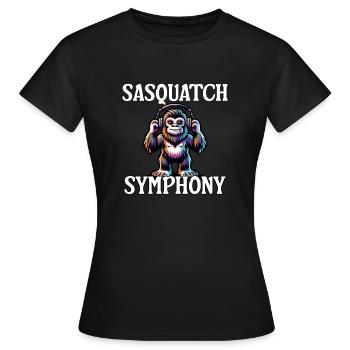 Symphonie du Sasquatch - T-shirt Femme - noir - Devant - AI Model Female 172 dark (172cm)