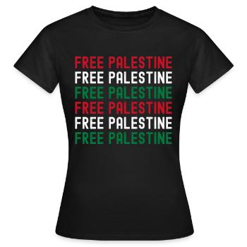 Free Palestine Freiheit Palästina Freies Palästina - Frauen T-Shirt - Schwarz - Vorne - AI Model Female 172 dark (172cm)
