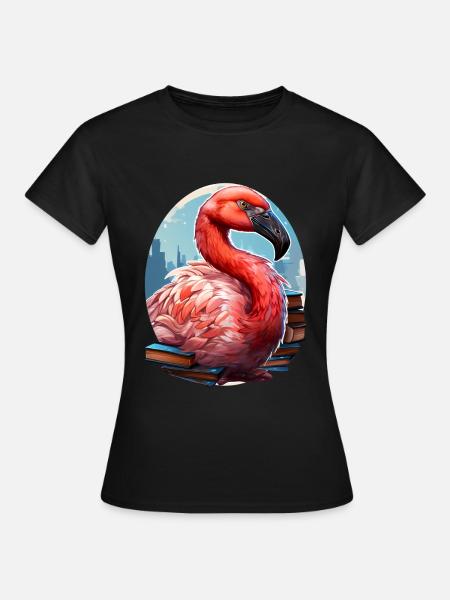 Flamingo - Frauen T-Shirt - Schwarz
