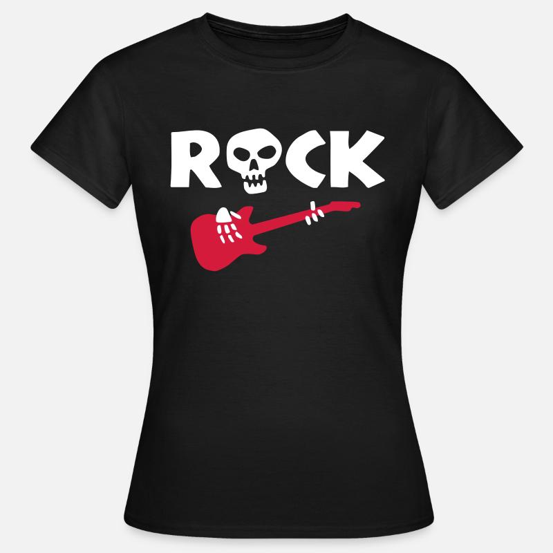 rock_skeleton_2c - Women's T-Shirt - black