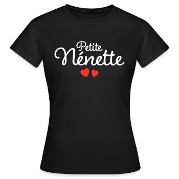 Femme Nénette Humour Mot Affectueux Couple - T-shirt Femme - noir - Devant - AI Model Female 172 dark (172cm)