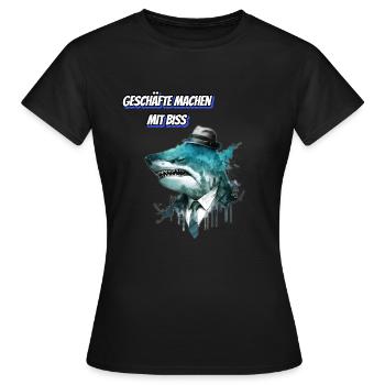 Geschäfte machen mit Biss-Einfach tierisch! - Frauen T-Shirt - Schwarz - Vorne - AI Model Female 172 dark (172cm)