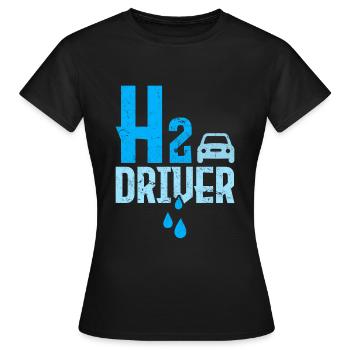 H2 Hydrogène Hydrogène Auto Mobile - T-shirt Femme - noir - Devant - AI Model Female 172 dark (172cm)