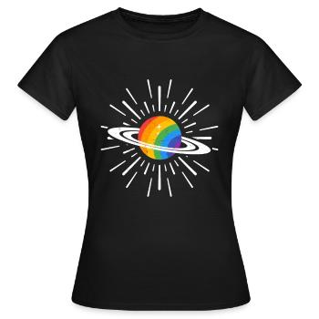 Le monde est Gay CSD Pride Month - T-shirt Femme - noir - Devant - AI Model Female 172 dark (172cm)