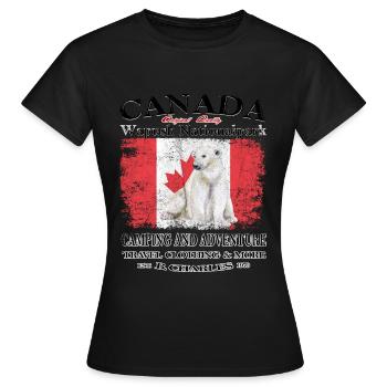 Canada, Canada, camping - T-shirt Femme - noir - Devant - AI Model Female 172 dark (172cm)