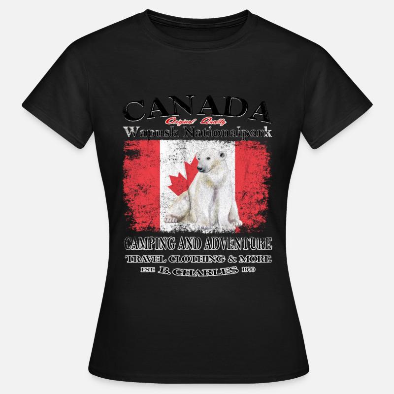 Canada, Canada, camping - Women's T-Shirt - black