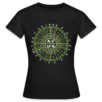 Code génétique Biologie - T-shirt Femme - noir - Devant - AI Model Female 172 dark (172cm)