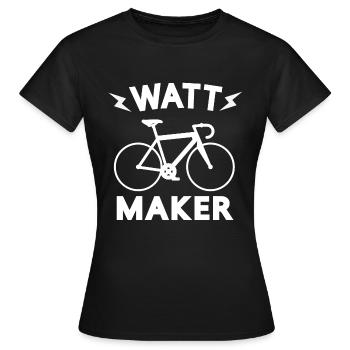 Vélo de course Watt Triathlon vélo cadeau cycliste - T-shirt Femme - noir - Devant - AI Model Female 172 dark (172cm)
