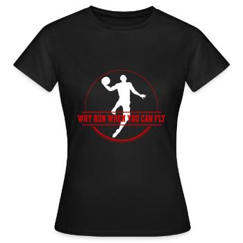 Basket basket-ball Basketball Team Basket-ball - T-shirt Femme - noir - Devant - AI Model Female 172 dark (172cm)