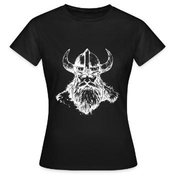 Viking Odin - T-shirt Femme - noir - Devant - AI Model Female 172 dark (172cm)