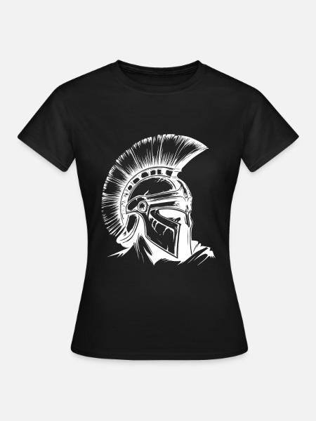 Spartaner Helm - Frauen T-Shirt - Schwarz