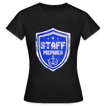 Membre du personnel - T-shirt Femme - noir - Devant - AI Model Female 172 dark (172cm)