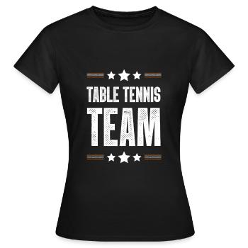Table Tennis Team - Frauen T-Shirt - Schwarz - Vorne - AI Model Female 172 dark (172cm)