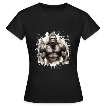 Gorille Bodybuilding Beast - T-shirt Femme - noir - Devant - AI Model Female 172 dark (172cm)
