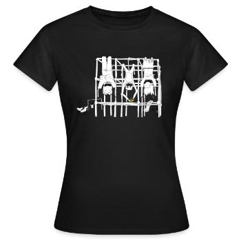 playground - Women's T-Shirt - black - Front - AI Model Female 172 dark (172cm)