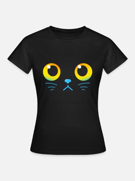 Curious Black Cat Eyes - Women's T-Shirt - black