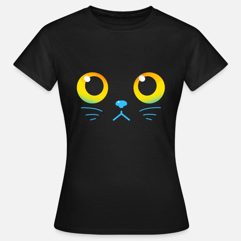 Curious Black Cat Eyes - Women's T-Shirt - black