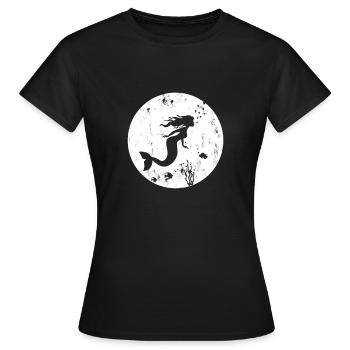 Beautiful mermaid girl gift - Women's T-Shirt - black - Front - AI Model Female 172 dark (172cm)