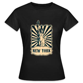 New York Statue de la Liberté - T-shirt Femme - noir - Devant - AI Model Female 172 dark (172cm)