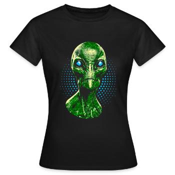 Alien - Frauen T-Shirt - Schwarz - Vorne - AI Model Female 172 dark (172cm)