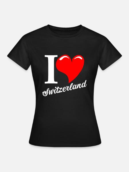 Switzerland Switzerland Love - Women's T-Shirt - black