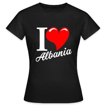 Albanie - T-shirt Femme - noir - Devant - AI Model Female 172 dark (172cm)